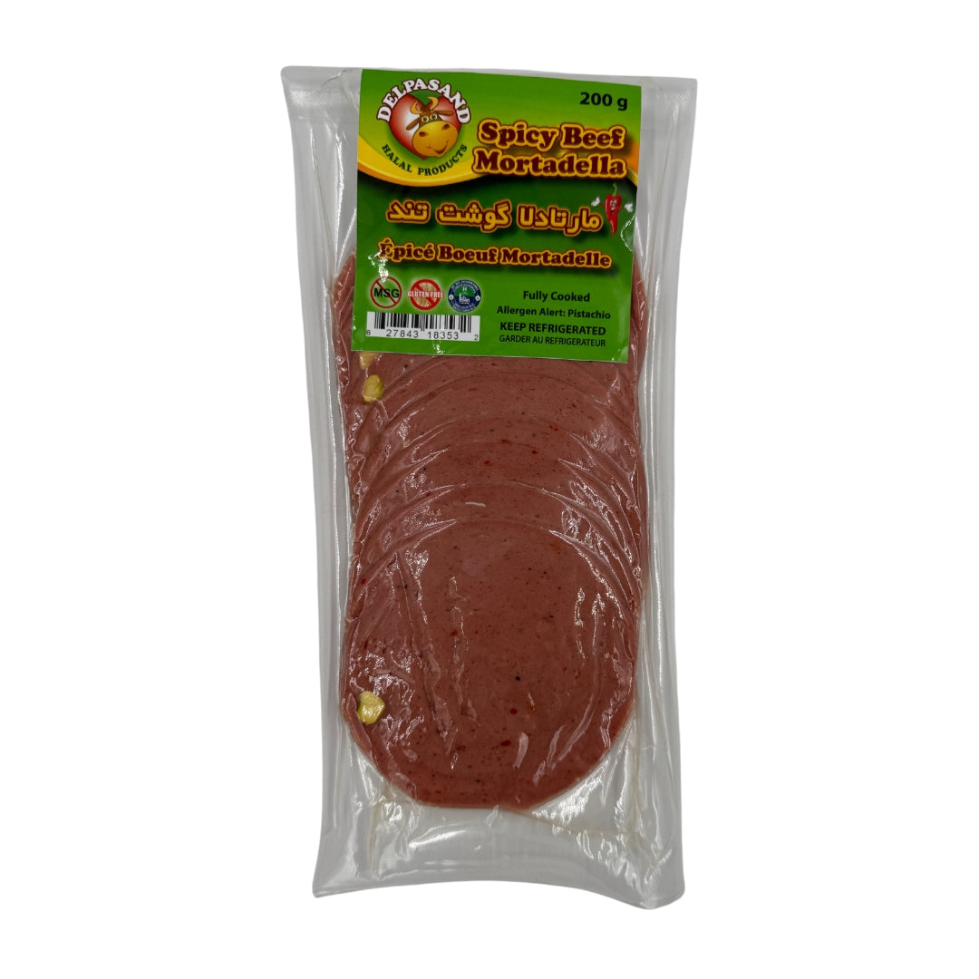 Delpasand | Spicy Beef Mortadella Jambon Sliced (200 gr)